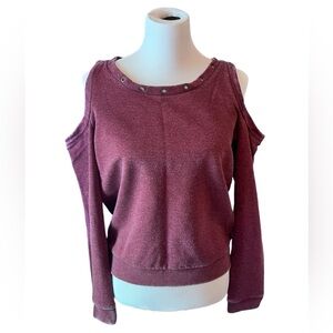 Lucky Brand Cold Shoulder Long Sleeve Blouse